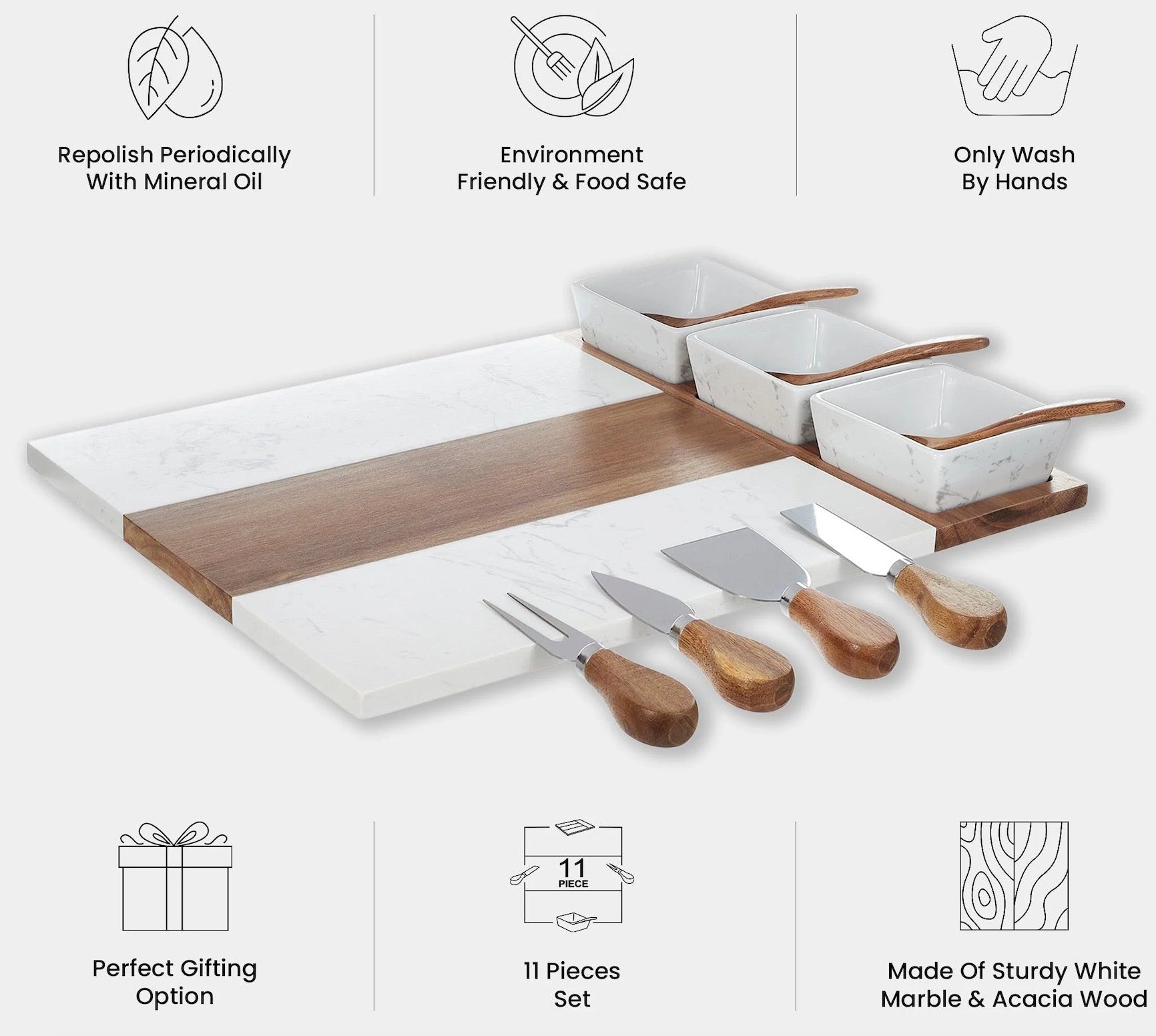 Marble Charcuterie Full Set