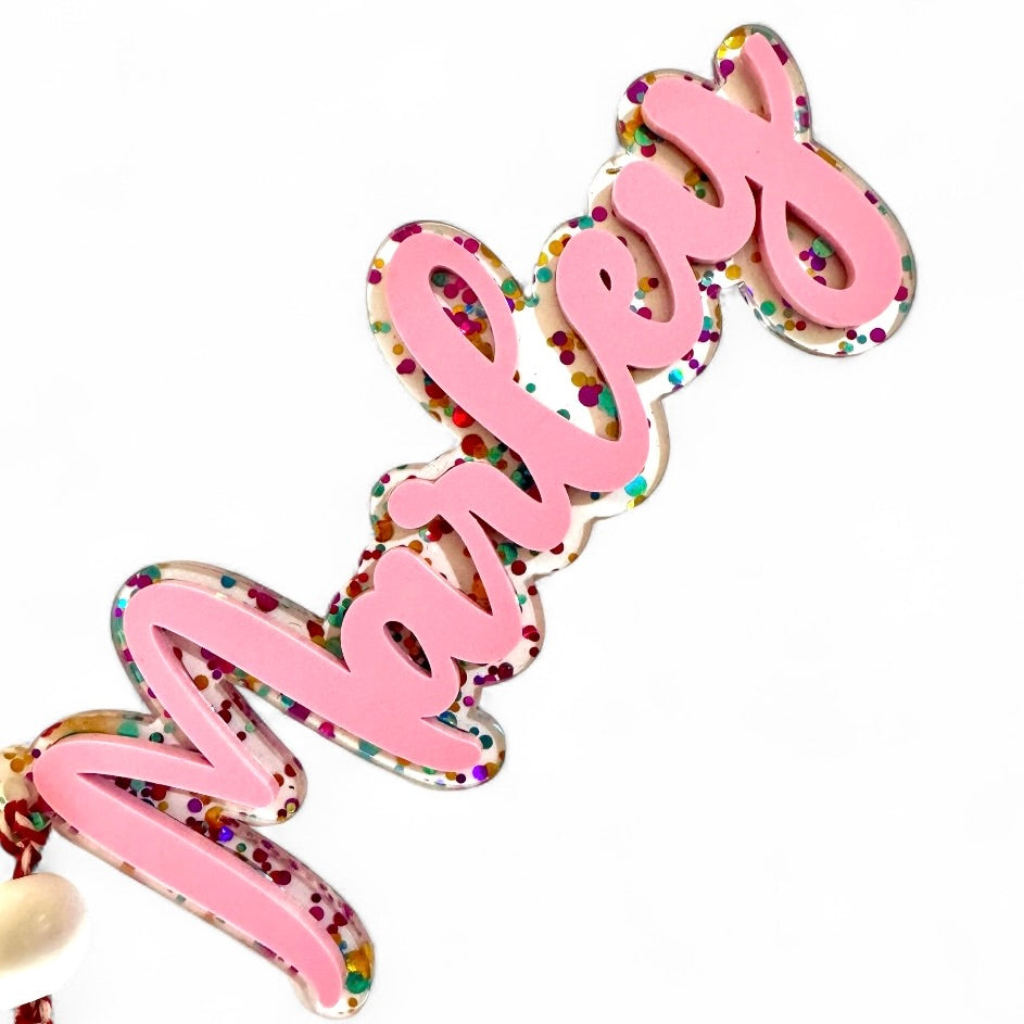 Pink Christmas Stocking Tags