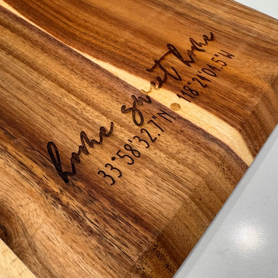 Personalized Cutting Board - Realtor Gift - Custom Charcuterie Board