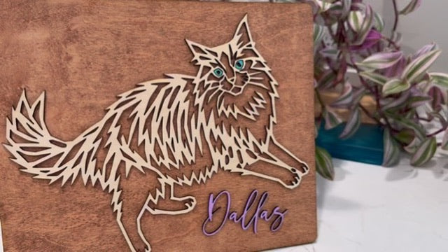 Custom Pet Portrait Woodcut • Personalized Pet Art from Photo