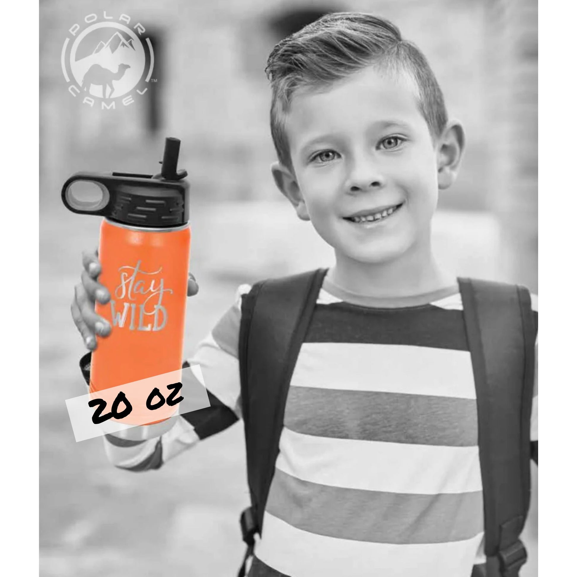 Custom Polar Camel Water Bottle, 20oz, 32oz, 40oz Laser Engraved, Stainless Steel.  Add name, choose design or upload logo