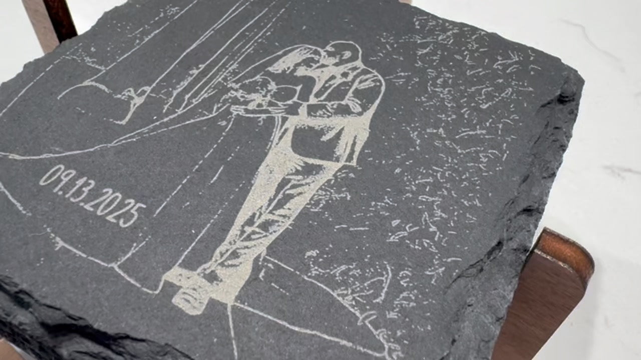 Custom Slate Coasters with customized box