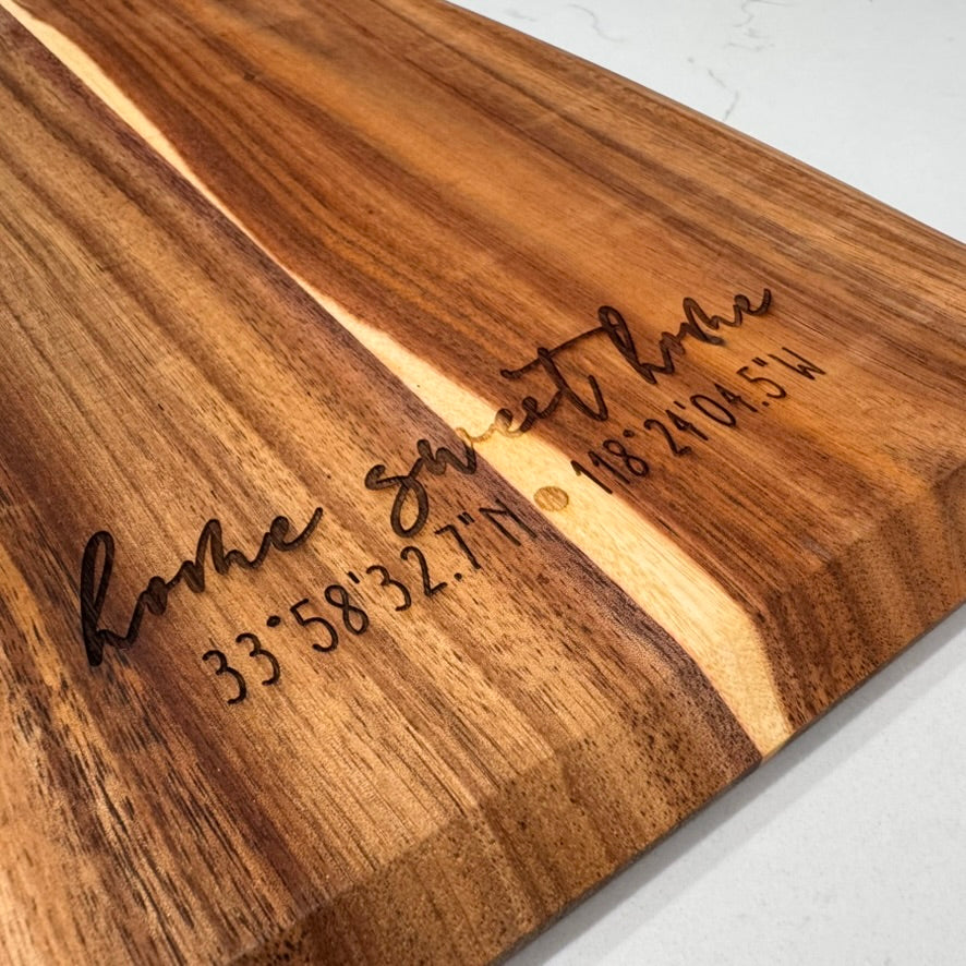 Personalized Cutting Board - Realtor Gift - Custom Charcuterie Board