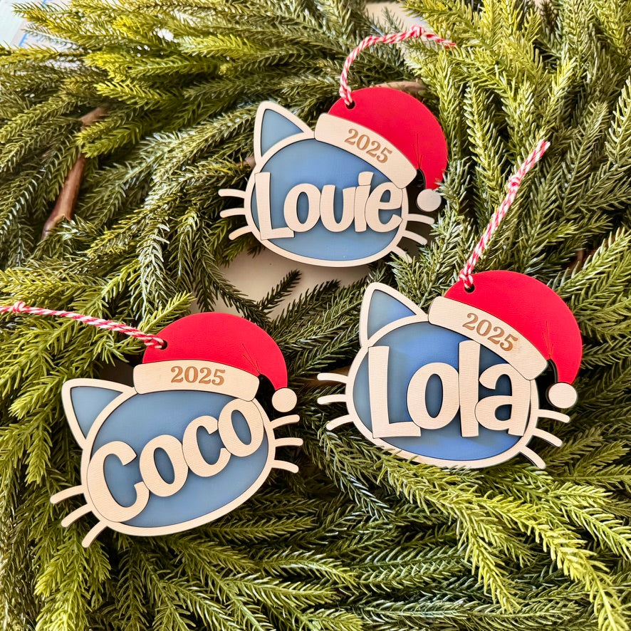 Personalized Cat Christmas Ornament