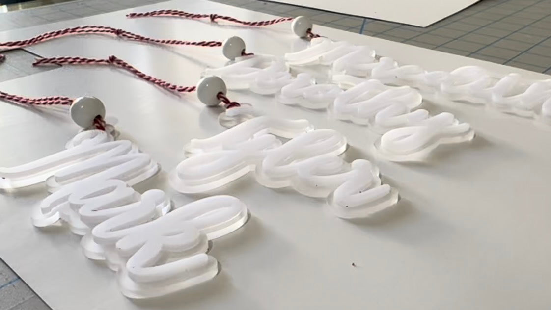 White Christmas Stocking Tags