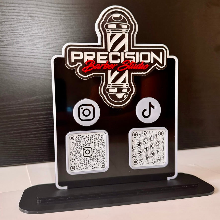 Custom QR Code Business Sign - Acrylic Payment Display