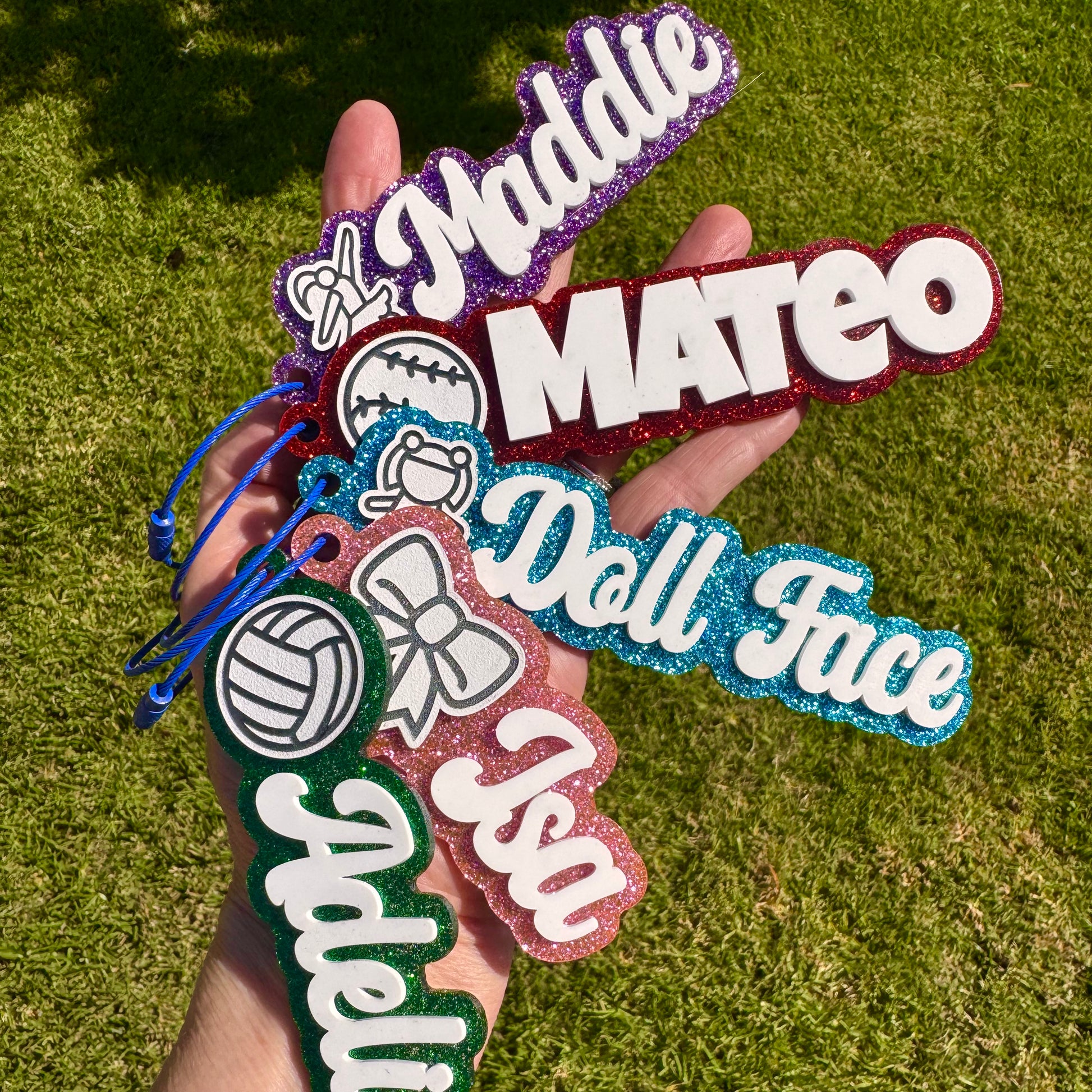 Bag Charms for teams, parties, events