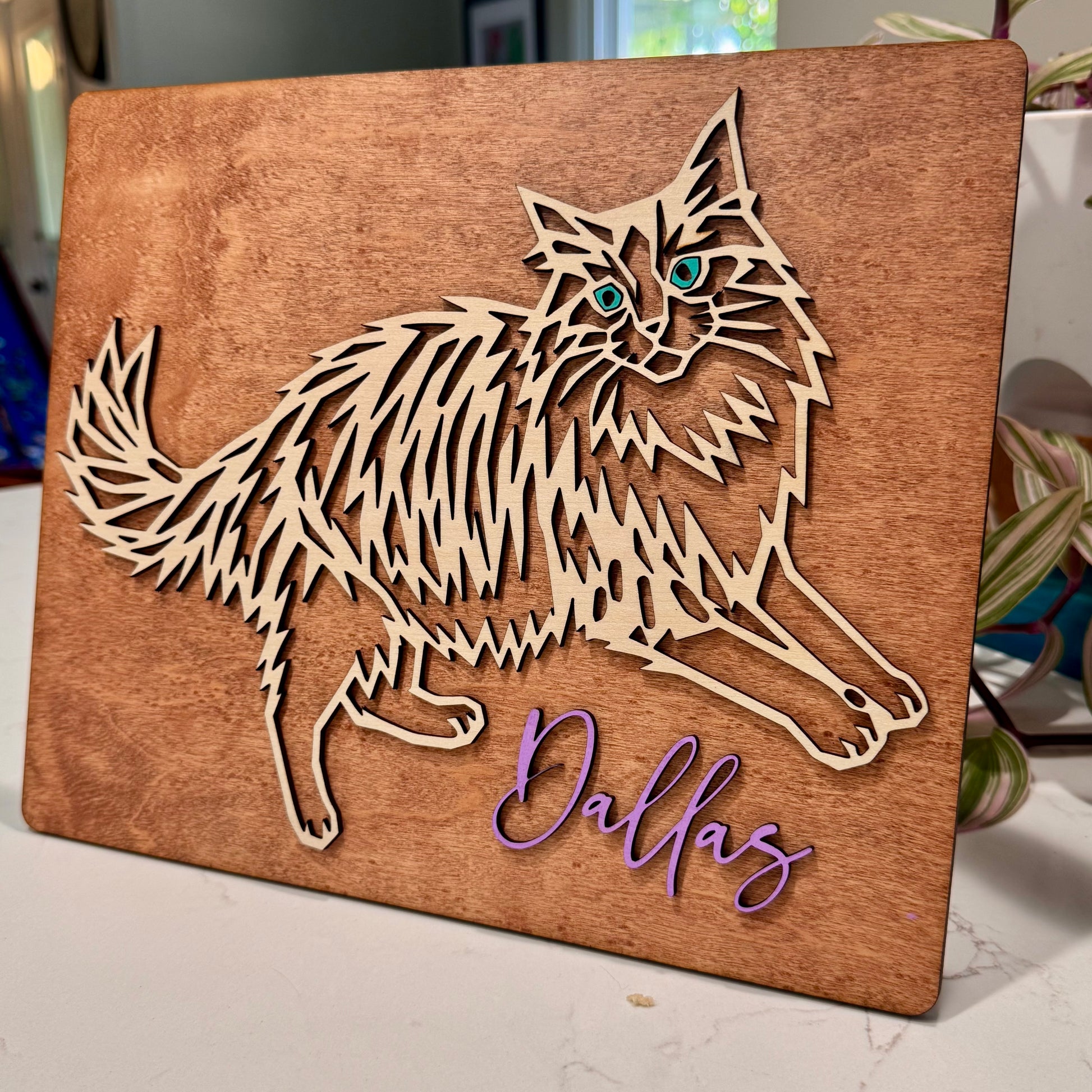 Custom Pet Portrait Woodcut • Personalized Pet Art from Photo