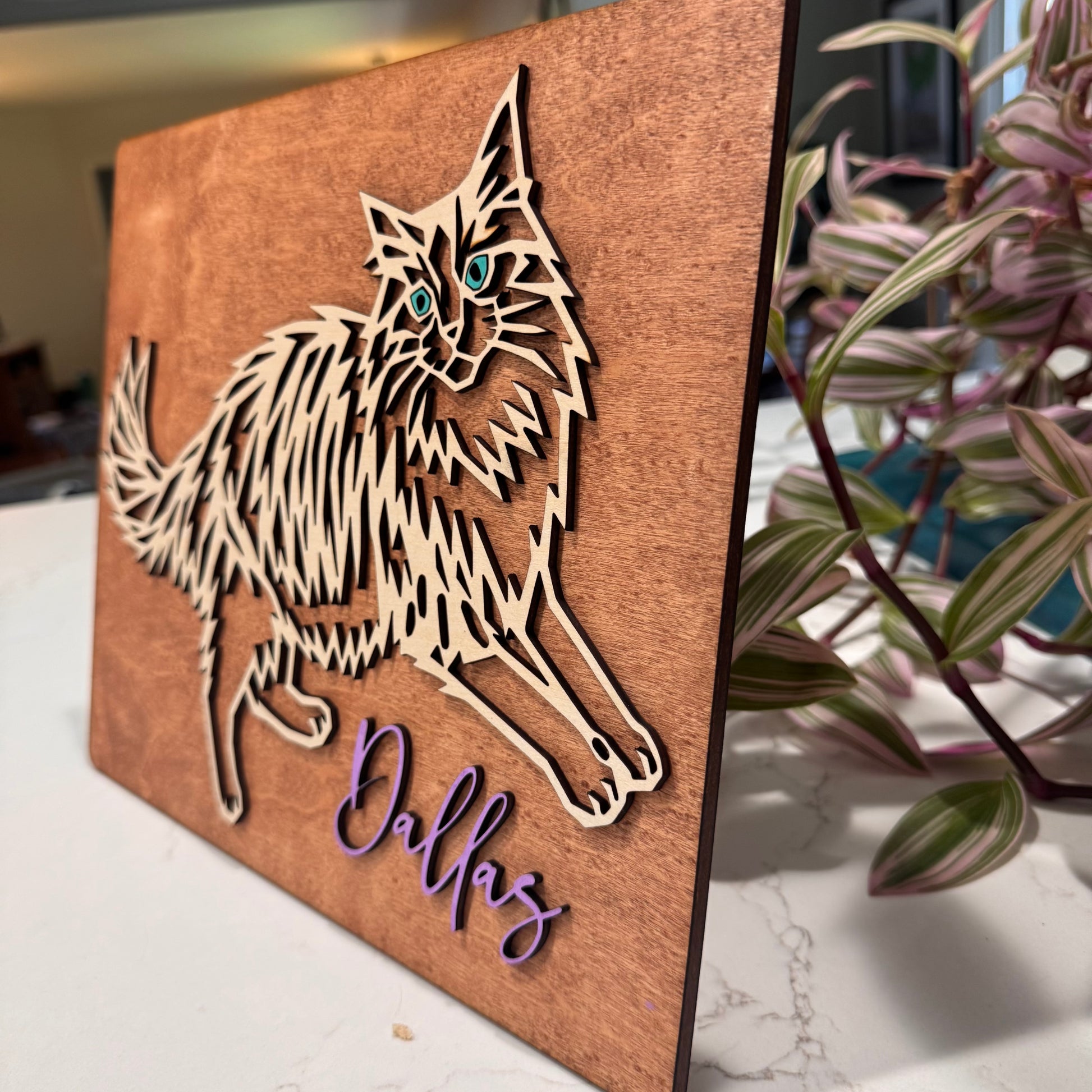 Custom Pet Portrait Woodcut • Personalized Pet Art from Photo