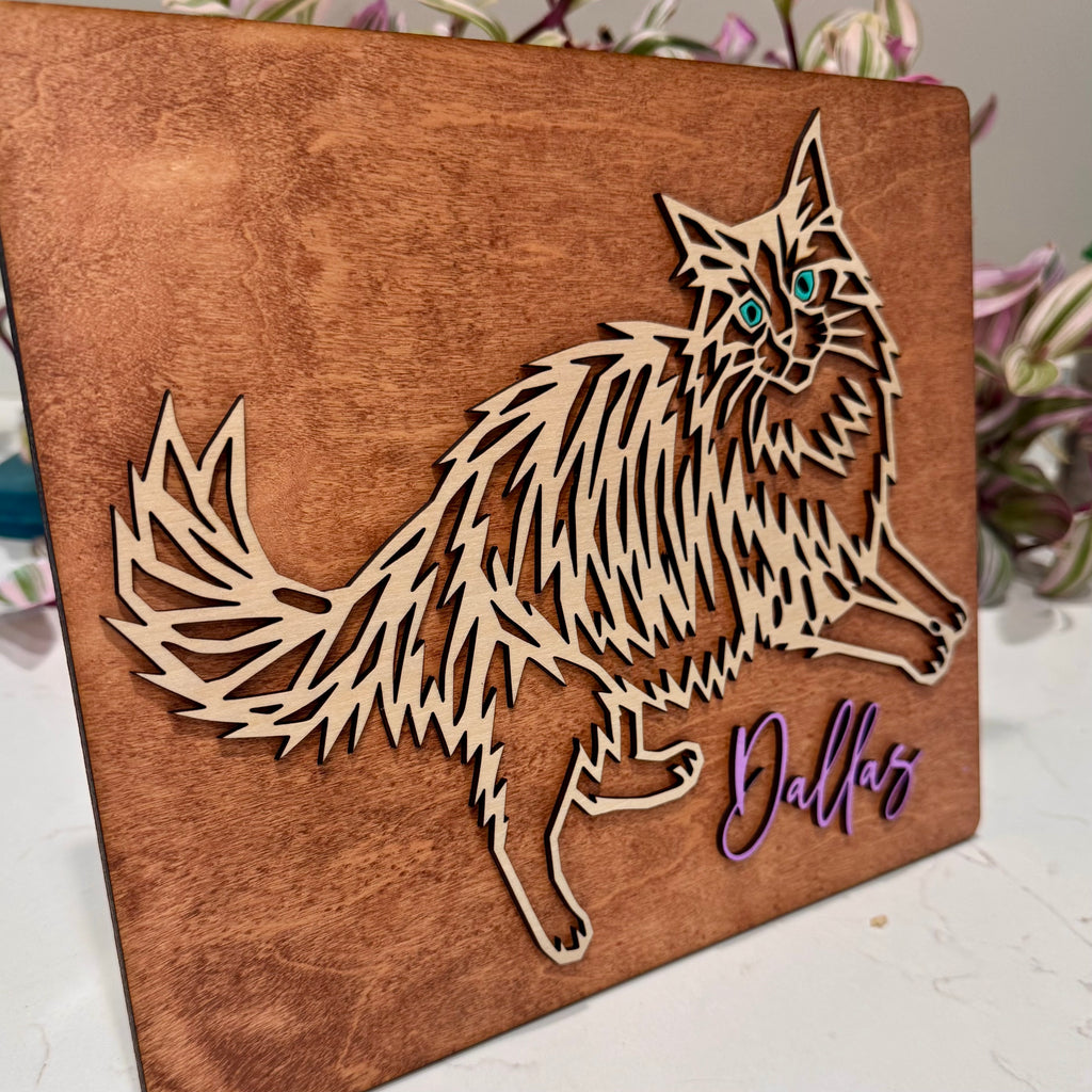 Custom Pet Portrait Woodcut • Personalized Pet Art from Photo
