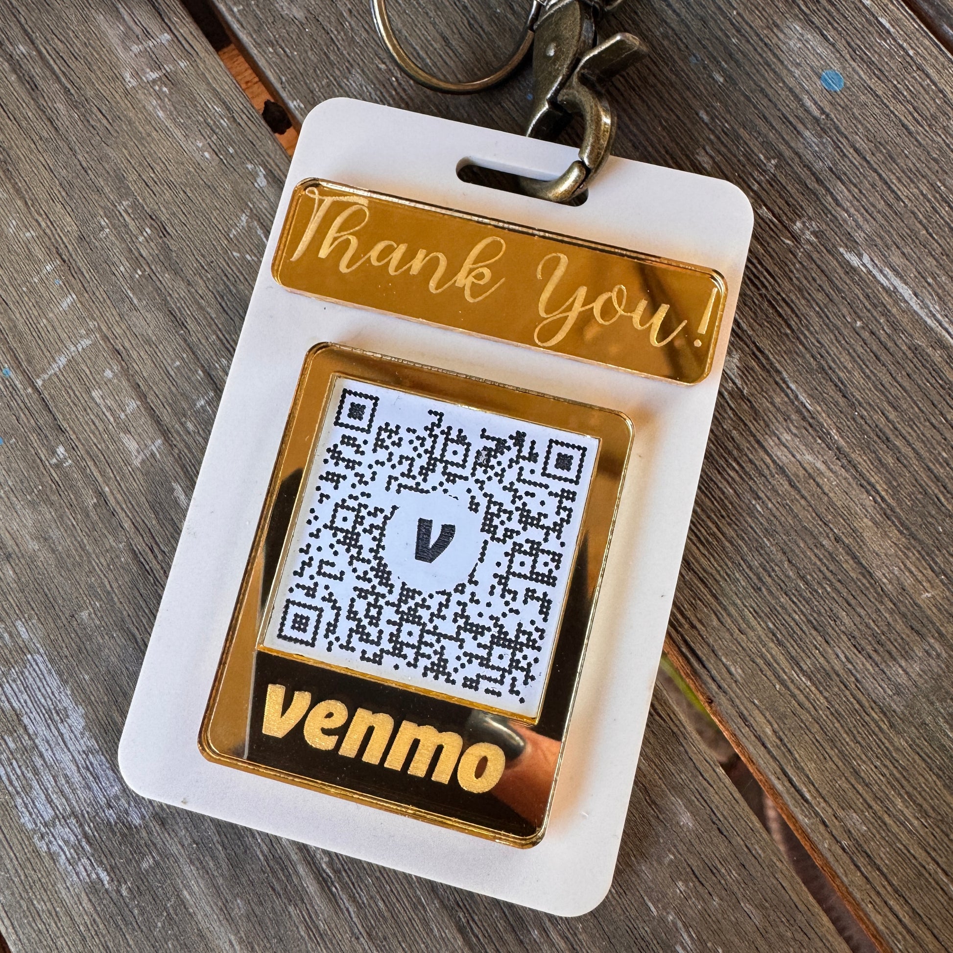 Mirror Scan to Pay Card | Wearable QR Code Badge for Payments (Copy)