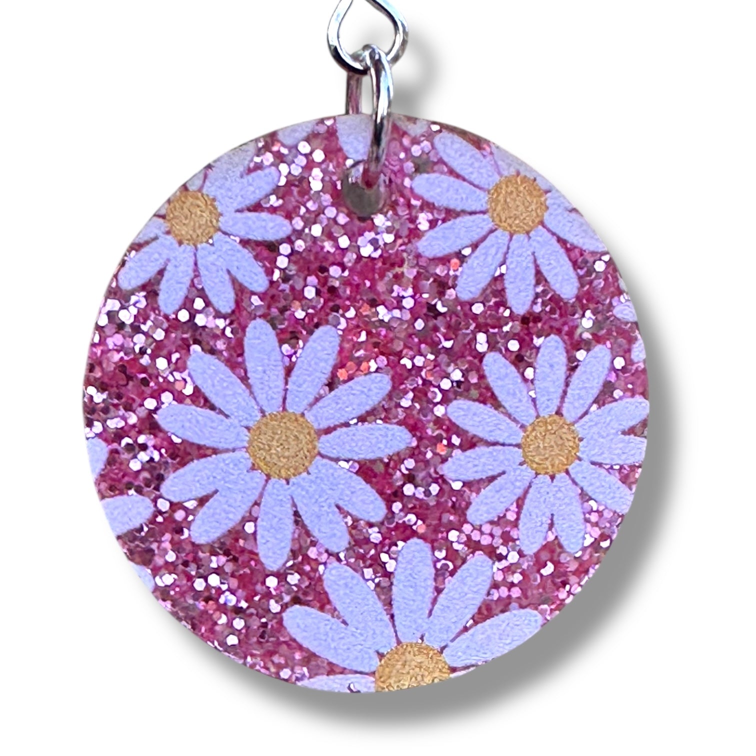 Earrings Glitter Daisy full circle