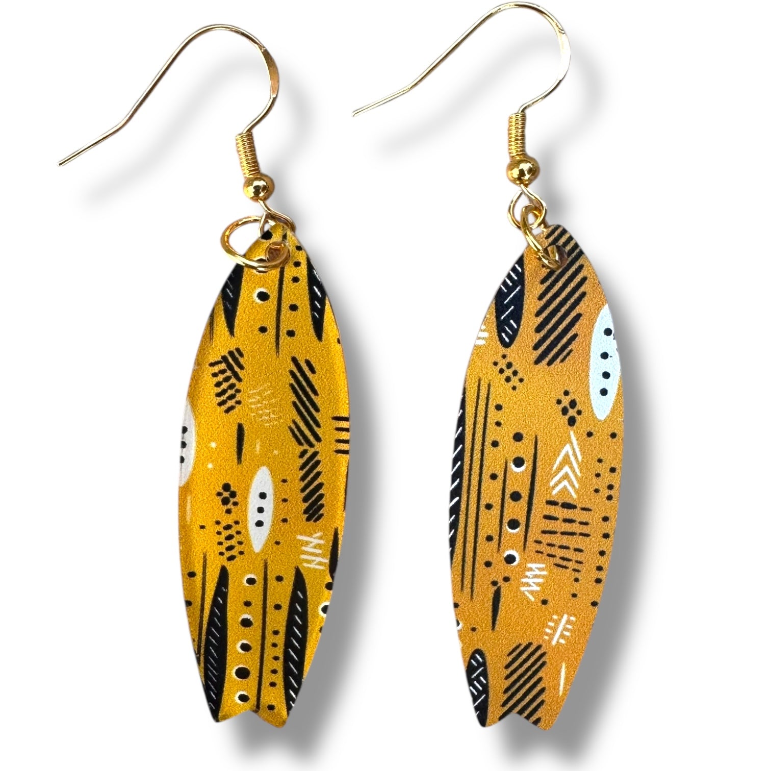 Tiki Surfboard Earrings
