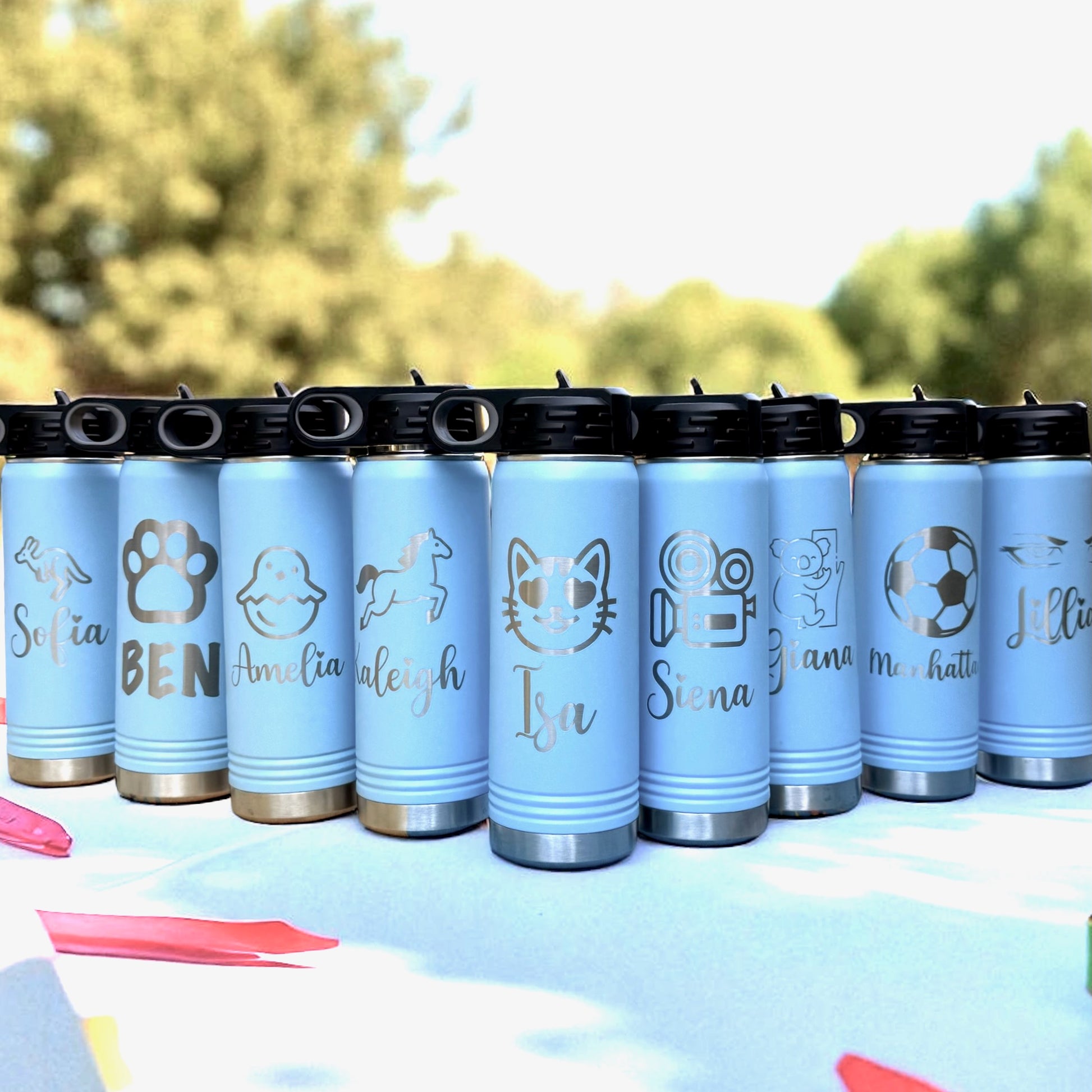 Custom Polar Camel Water Bottle, 20oz, 32oz, 40oz Laser Engraved, Stainless Steel.  Add name, choose design or upload logo