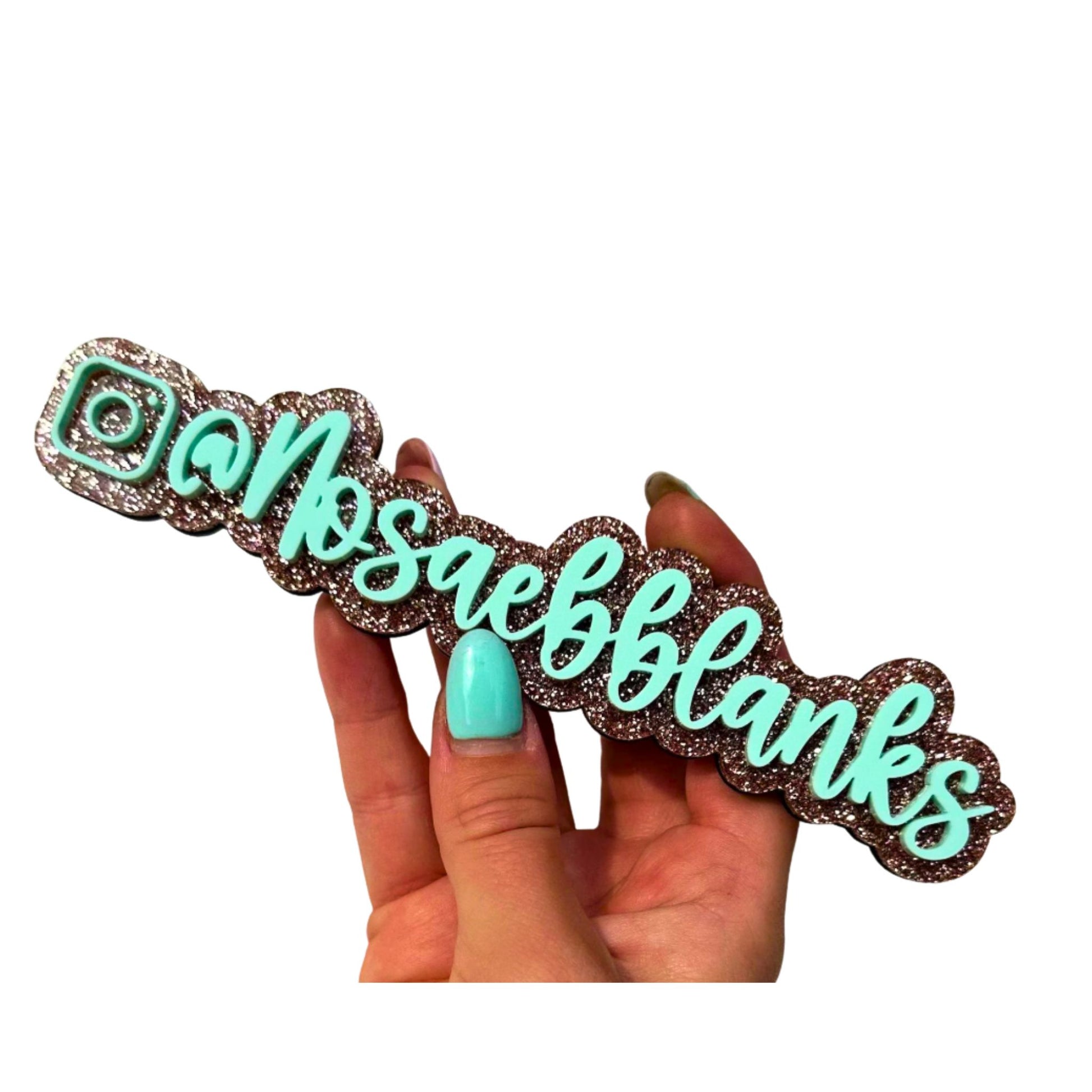 Custom Laser Cut Watermark | Two-Layer Sparkly Acrylic Photo Prop