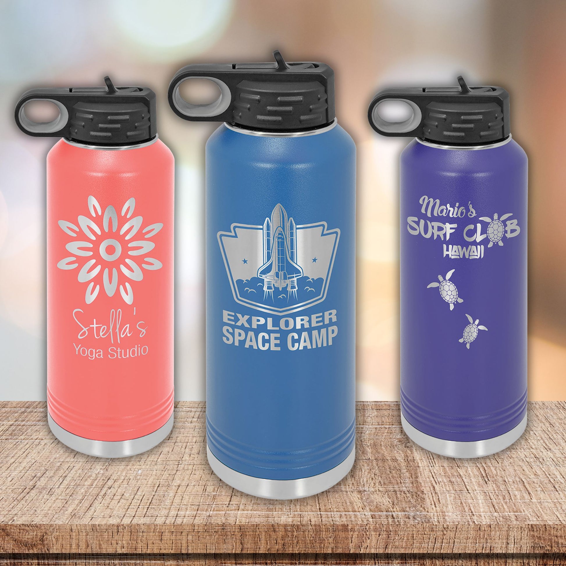 Custom Polar Camel Water Bottle, 20oz, 32oz, 40oz Laser Engraved, Stainless Steel.  Add name, choose design or upload logo