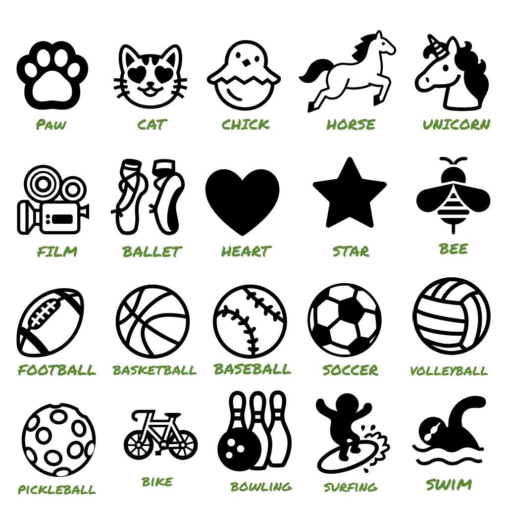 Bag Charms for teams, parties, events