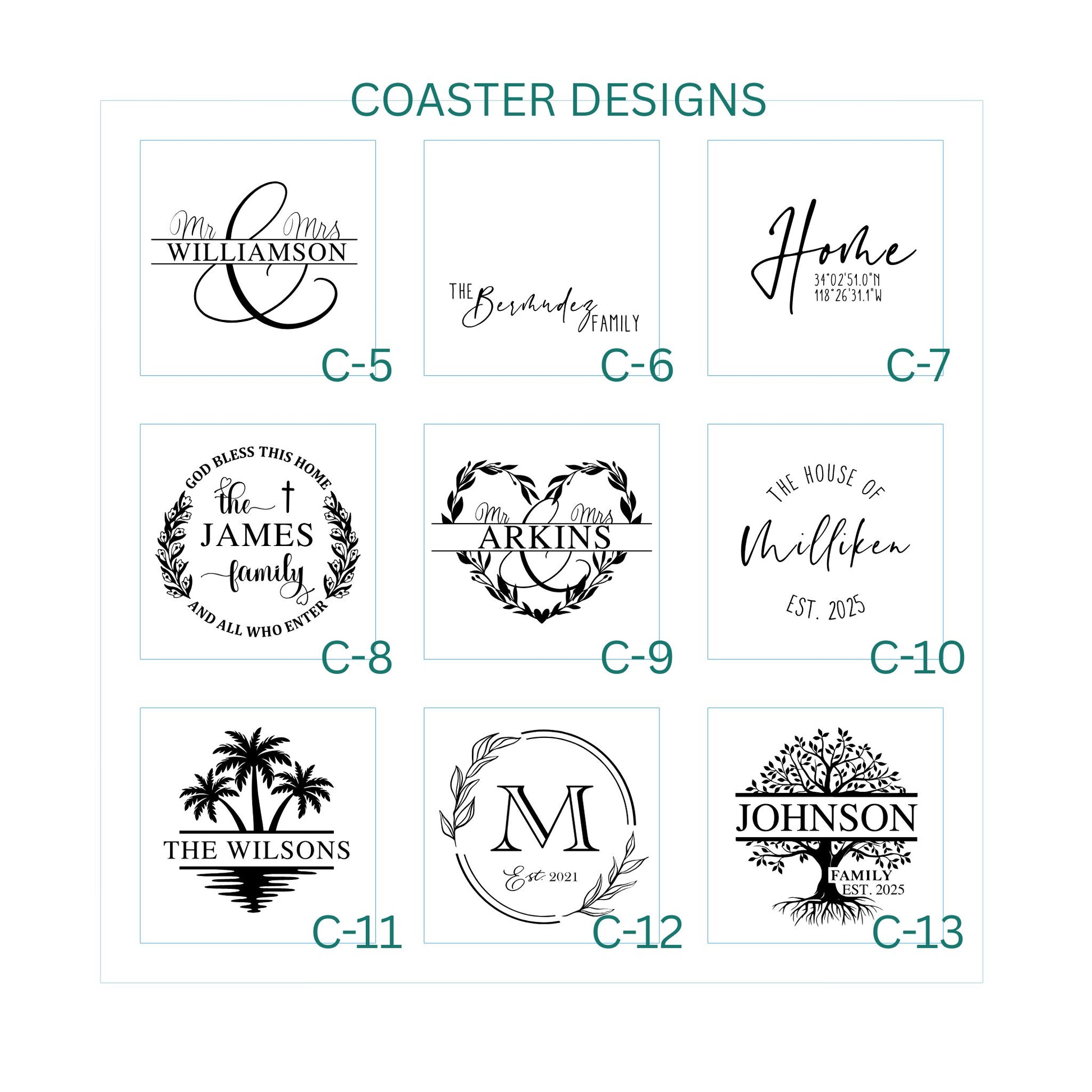 Custom Slate Coasters