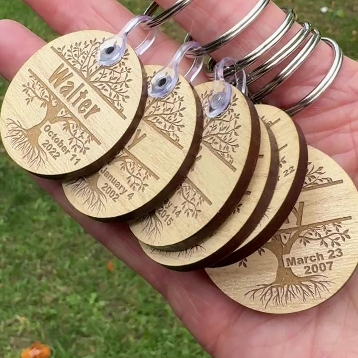 Personalized Sobriety Medallion Keychain