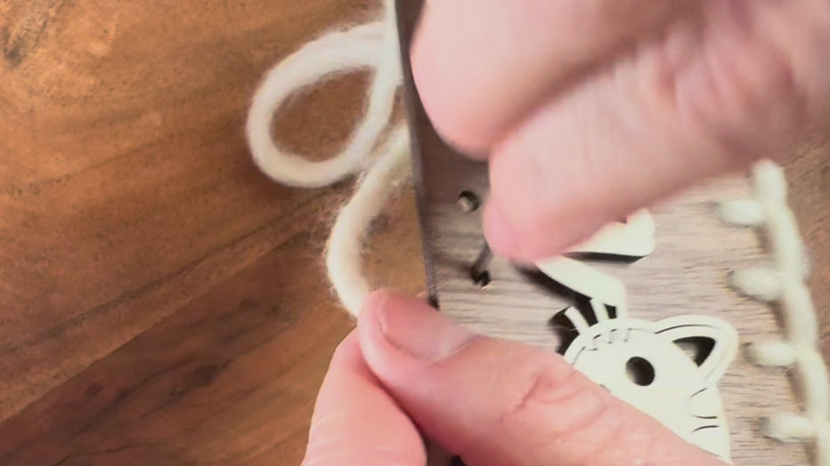 Enbroidered Wood Stocking Tag